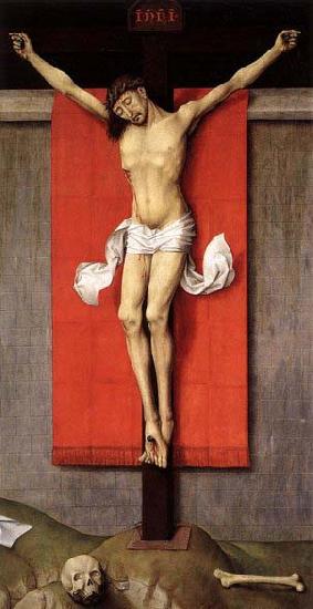 WEYDEN, Rogier van der Crucifixion Diptych France oil painting art
